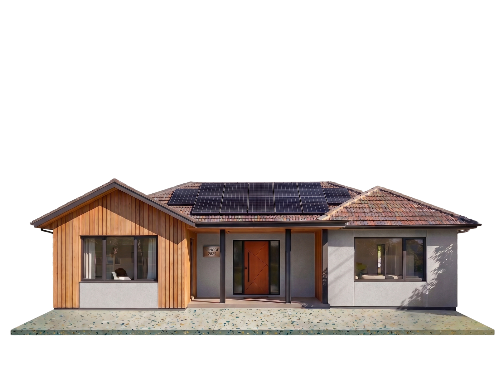 Solar panels on melbourne house
